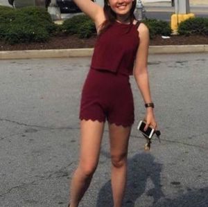 Maroon / red romper